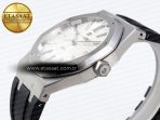 Royal Oak 41mm 15400 SS APSF 1:1 Best Edition White Textured Dial on Black Rubber Strap SA3120 Super Clone V3 - Görsel 8