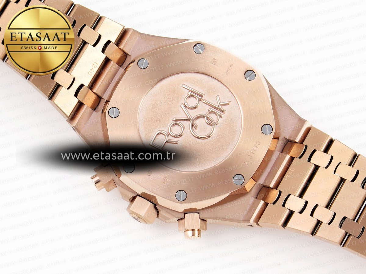 Audemars Piguet ROYAL OAK CHRONO 26331ST YG BLUE DIAL ON RG A7750 - Görsel 16