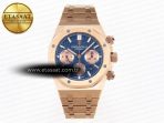 Audemars Piguet ROYAL OAK CHRONO 26331ST YG BLUE DIAL ON RG A7750 - Görsel 3