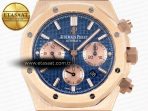 Audemars Piguet ROYAL OAK CHRONO 26331ST YG BLUE DIAL ON RG A7750 - Görsel 4