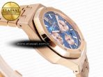 Audemars Piguet ROYAL OAK CHRONO 26331ST YG BLUE DIAL ON RG A7750 - Görsel 8