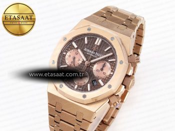 ROYAL OAK CHRONO 26331ST RG IPF 1:1 BEST EDITION BROWN DIAL ON RG BRACELET A7750