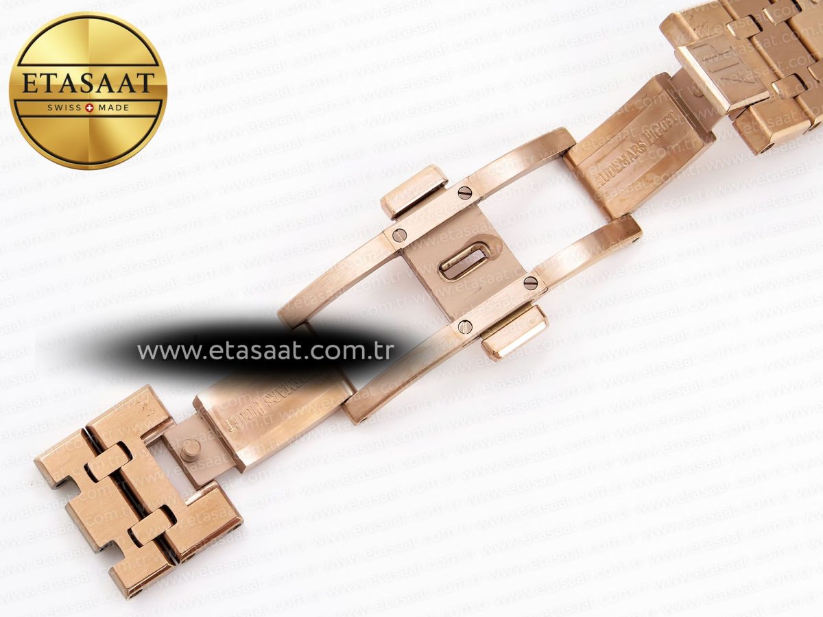 Audemars Piguet ROYAL OAK CHRONO 26331ST YG BROWN DIAL ON RG A7750 - Görsel 26