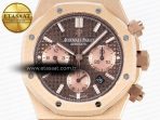 Audemars Piguet ROYAL OAK CHRONO 26331ST YG BROWN DIAL ON RG A7750 - Görsel 4