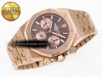 Audemars Piguet ROYAL OAK CHRONO 26331ST YG BROWN DIAL ON RG A7750 - Görsel 5
