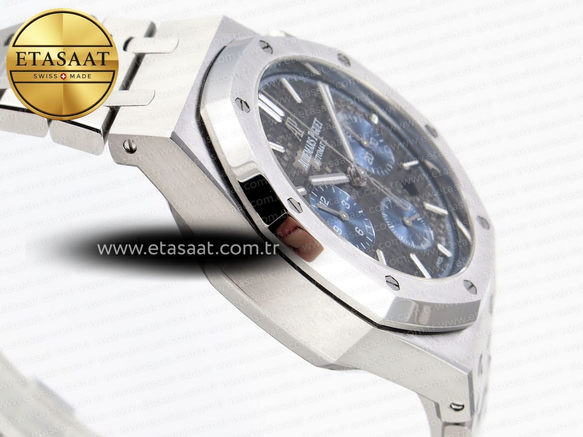 Audemars Piguet ROYAL OAK CHRONO 26331ST YG BLACK DIAL BLUE SUBDIAL ON SS A7750 - Görsel 7