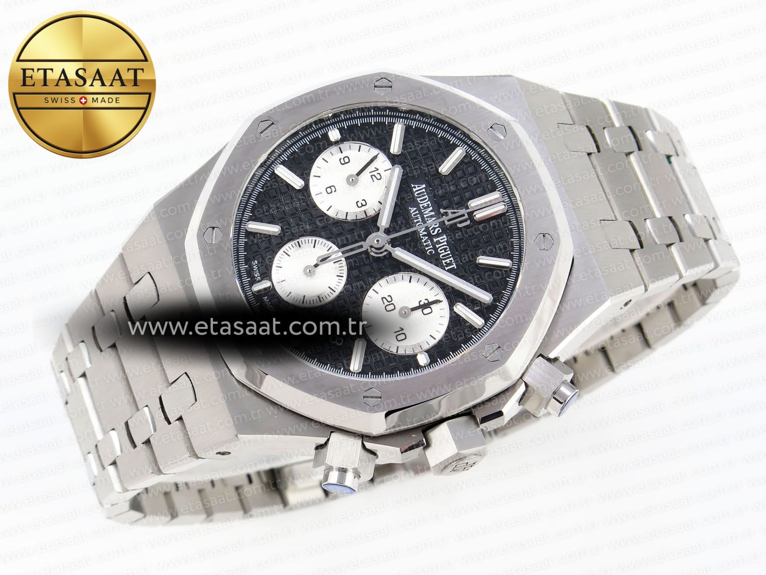 ROYAL OAK CHRONO 26331ST SS IPF 1:1 BEST EDITION BLACK DIAL WHITE SUBDIAL ON SS BRACELET A7750 - Görsel 5
