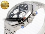 ROYAL OAK CHRONO 26331ST SS IPF 1:1 BEST EDITION BLACK DIAL WHITE SUBDIAL ON SS BRACELET A7750 - Görsel 6