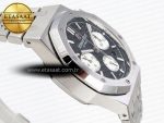 ROYAL OAK CHRONO 26331ST SS IPF 1:1 BEST EDITION BLACK DIAL WHITE SUBDIAL ON SS BRACELET A7750 - Görsel 7