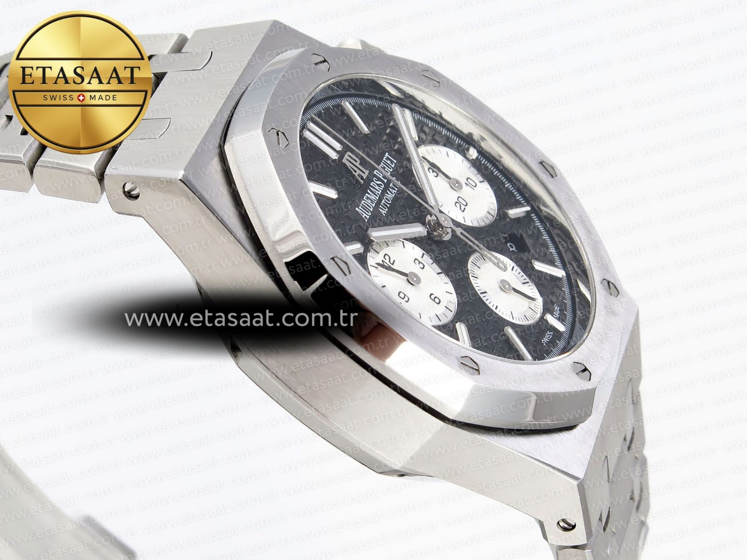 ROYAL OAK CHRONO 26331ST SS IPF 1:1 BEST EDITION BLACK DIAL WHITE SUBDIAL ON SS BRACELET A7750 - Görsel 7