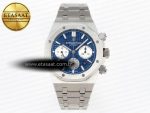 ROYAL OAK CHRONO 26331ST SS IPF 1:1 BEST EDITION BLUE DIAL WHITE SUBDIAL ON SS BRACELET A7750 - Görsel 3