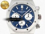 ROYAL OAK CHRONO 26331ST SS IPF 1:1 BEST EDITION BLUE DIAL WHITE SUBDIAL ON SS BRACELET A7750 - Görsel 4