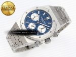 ROYAL OAK CHRONO 26331ST SS IPF 1:1 BEST EDITION BLUE DIAL WHITE SUBDIAL ON SS BRACELET A7750 - Görsel 5