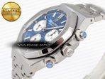 Audemars Piguet ROYAL OAK CHRONO 26331ST BLUE DIAL WHITE SUBDIAL ON SS A7750 - Görsel 6