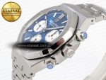 ROYAL OAK CHRONO 26331ST SS IPF 1:1 BEST EDITION BLUE DIAL WHITE SUBDIAL ON SS BRACELET A7750 - Görsel 6