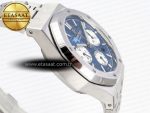 ROYAL OAK CHRONO 26331ST SS IPF 1:1 BEST EDITION BLUE DIAL WHITE SUBDIAL ON SS BRACELET A7750 - Görsel 7