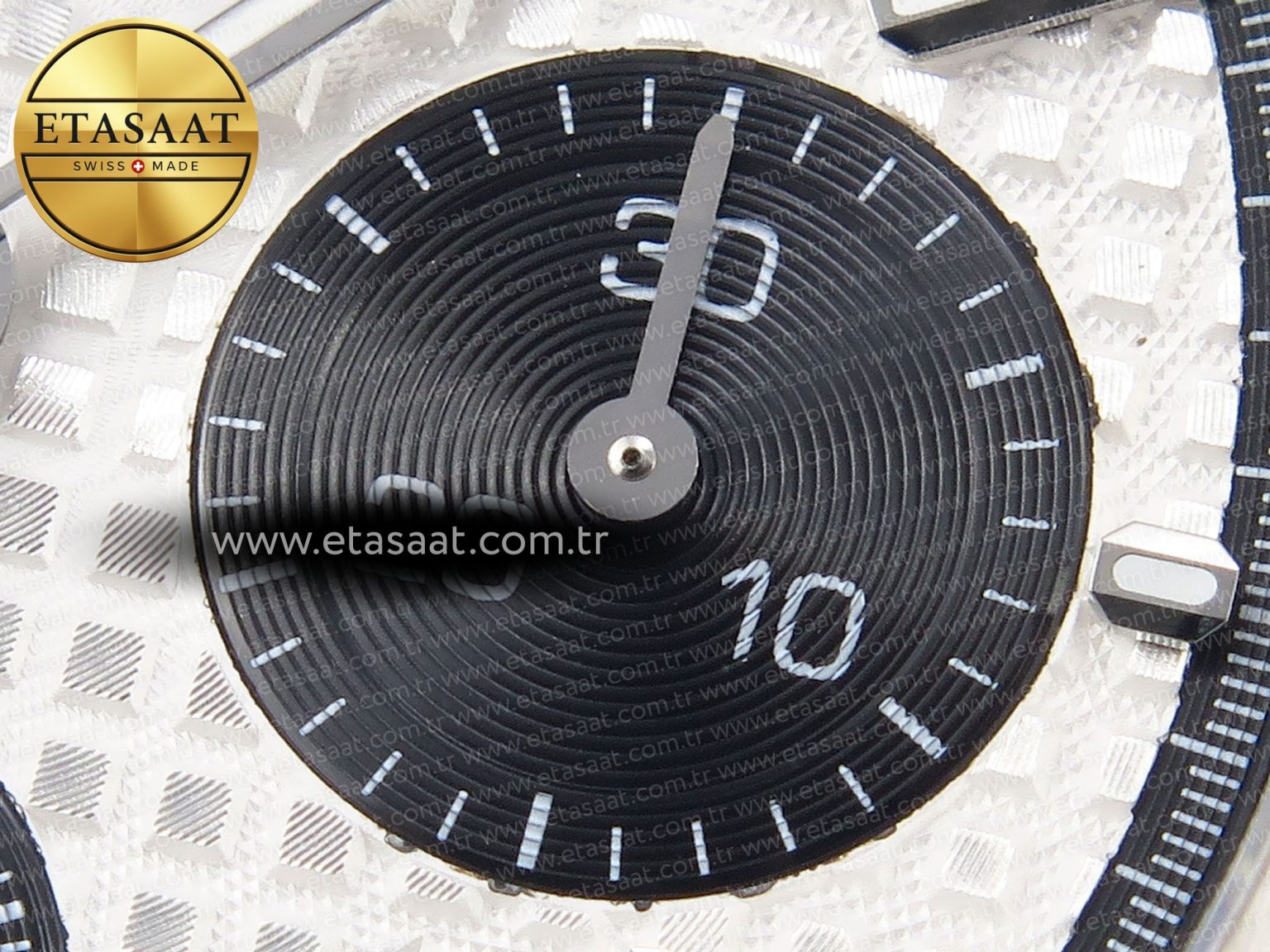 ROYAL OAK CHRONO 26331ST SS IPF 1:1 BEST EDITION WHITE DIAL BLACK SUBDIAL ON SS BRACELET A7750 - Görsel 11