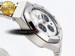Audemars Piguet ROYAL OAK CHRONO 26331ST WHITE DIAL BLACK SUBDIAL ON SS A7750 - Görsel 7