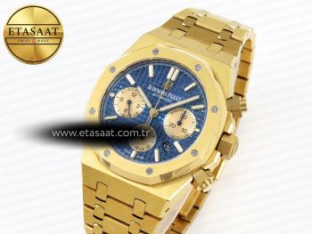 ROYAL OAK CHRONO 26331ST YG IPF 1:1 BEST EDITION BLUE DIAL GOLD SUBDIAL ON YG BRACELET A7750