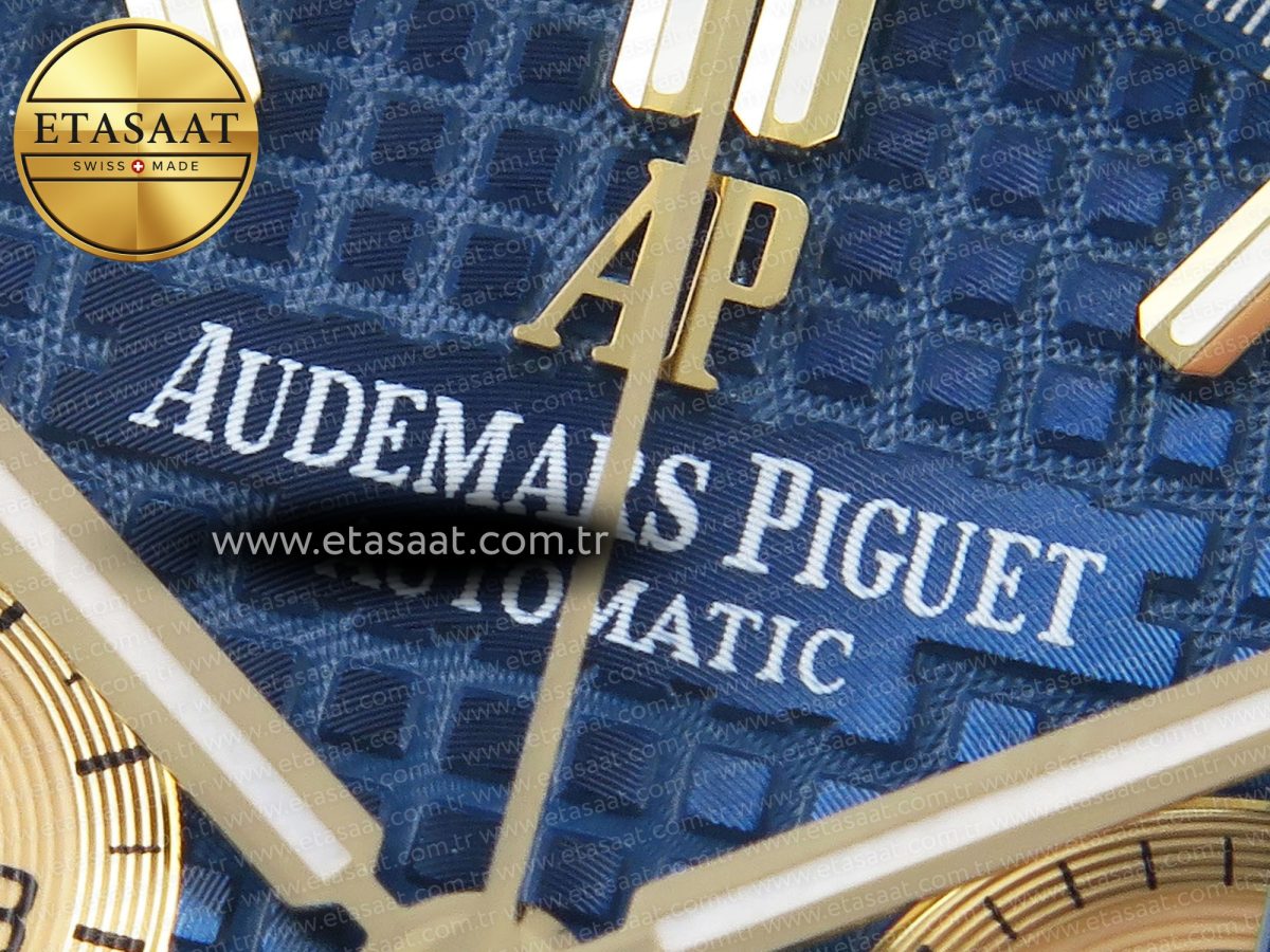 Audemars Piguet ROYAL OAK CHRONO 26331ST YG BLUE DIAL GOLD SUBDIAL ON YG A7750 - Görsel 10