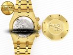 Audemars Piguet ROYAL OAK CHRONO 26331ST YG BLUE DIAL GOLD SUBDIAL ON YG A7750 - Görsel 16