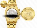 ROYAL OAK CHRONO 26331ST YG IPF 1:1 BEST EDITION GREEN DIAL ON YG BRACELET A7750 - Görsel 16