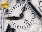 audemars piguet WHITE DIAL ON BROWN LEATHER STRAP A7750 - Görsel 14