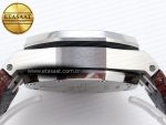 audemars piguet WHITE DIAL ON BROWN LEATHER STRAP A7750 - Görsel 16