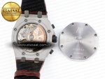 audemars piguet WHITE DIAL ON BROWN LEATHER STRAP A7750 - Görsel 19