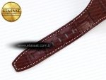 audemars piguet WHITE DIAL ON BROWN LEATHER STRAP A7750 - Görsel 26