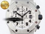 audemars piguet WHITE DIAL ON BROWN LEATHER STRAP A7750 - Görsel 4