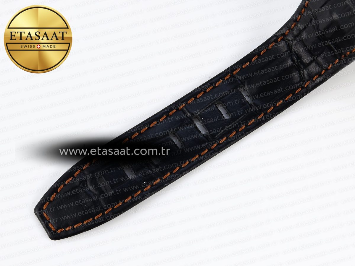 Audemars Piguet Black Dial Orange Markers on Black A7750 - Görsel 27