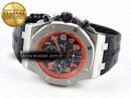 Audemars Piguet Black Dial Orange Markers on Black A7750 - Görsel 6