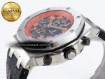 Audemars Piguet Black Dial Orange Markers on Black A7750 - Görsel 8