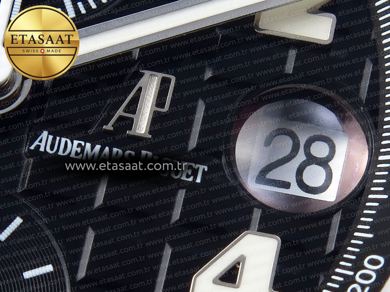 Audemars Piguet Black Dial White Markers on Black A7750 - Görsel 11