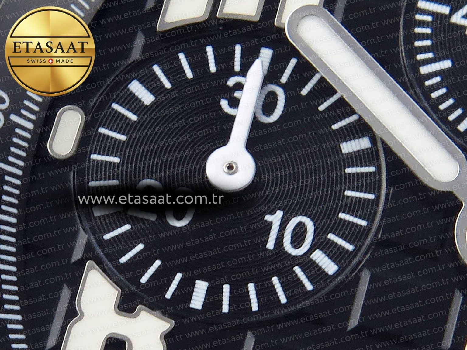 Audemars Piguet Black Dial White Markers on Black A7750 - Görsel 14