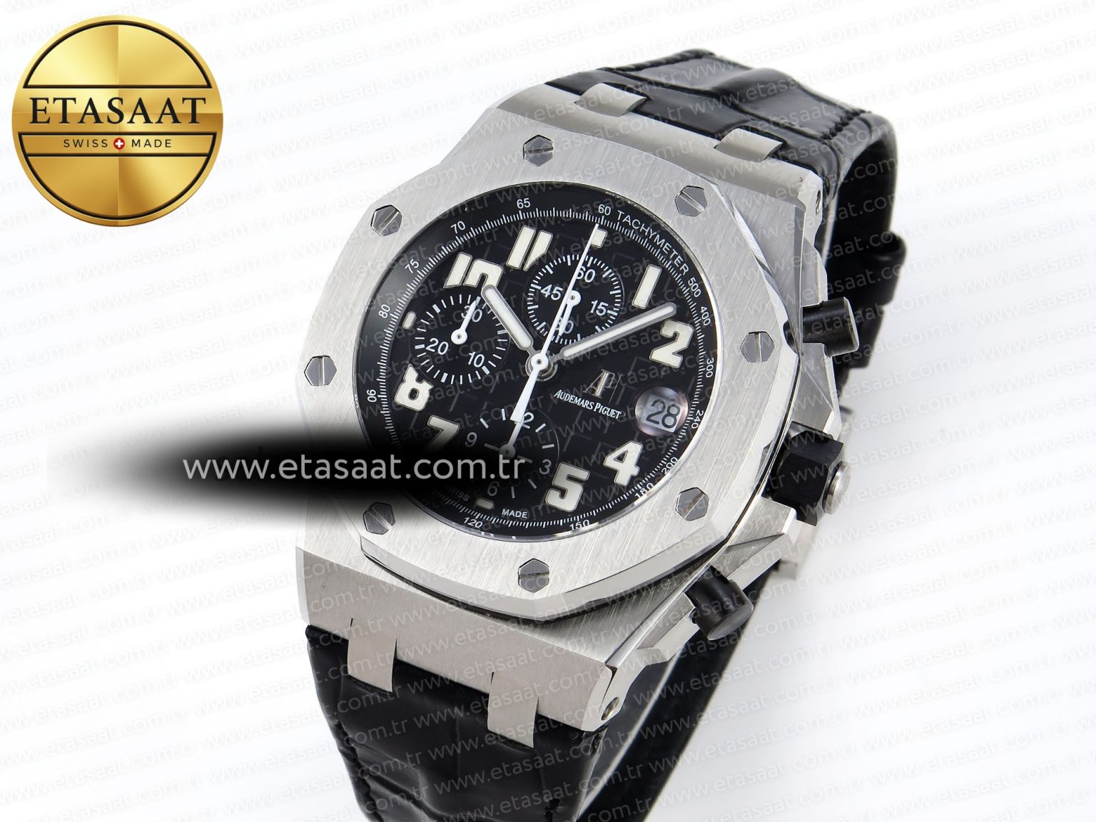 Audemars Piguet Black Dial White Markers on Black A7750 - Görsel 2