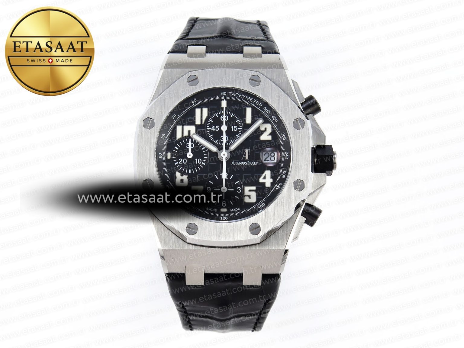 Audemars Piguet Black Dial White Markers on Black A7750 - Görsel 3