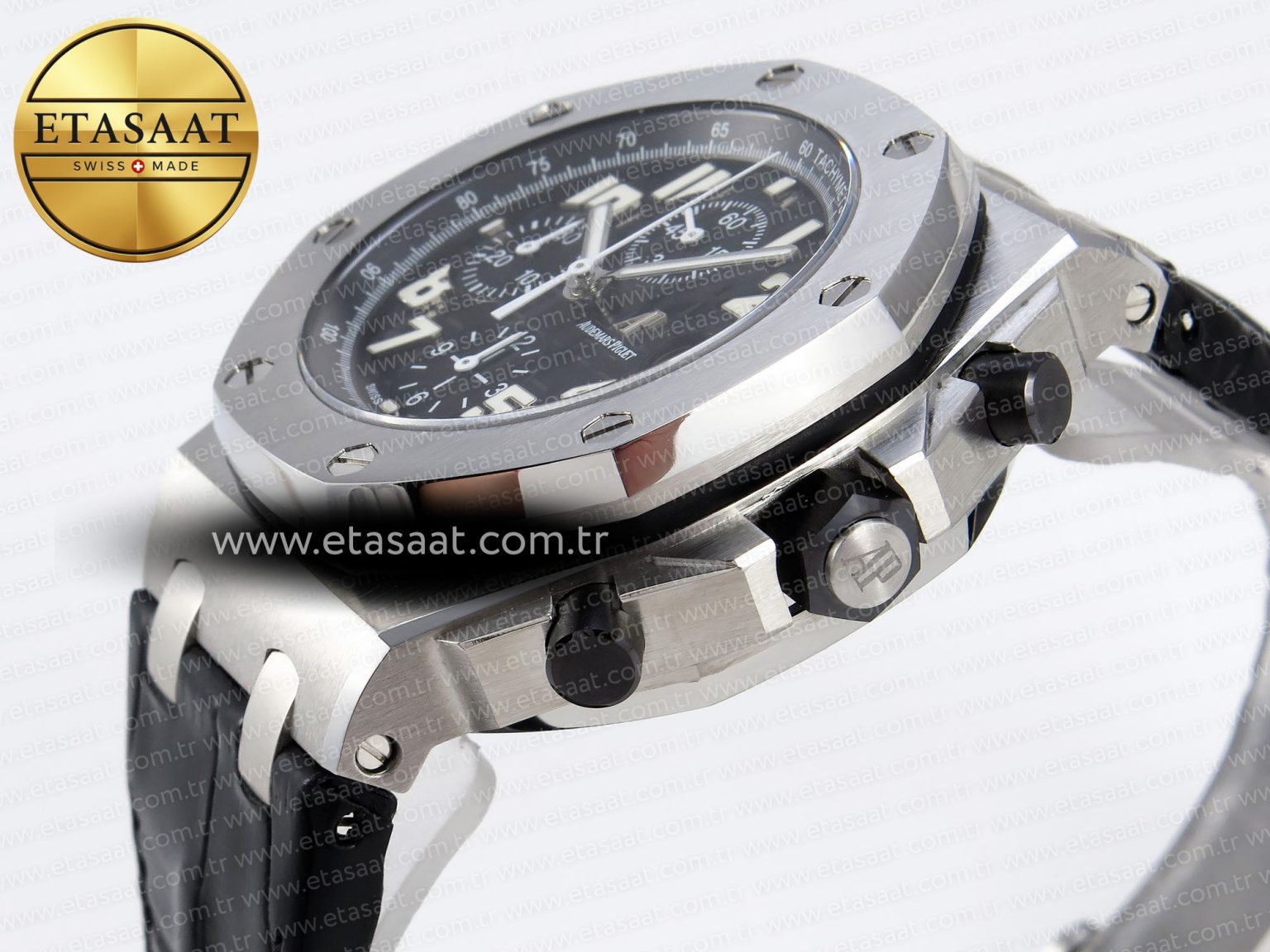 Audemars Piguet Black Dial White Markers on Black A7750 - Görsel 8