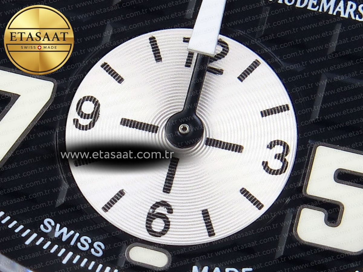 Audemars Piguet Black Dial White Markers on Black A7750 - Görsel 12