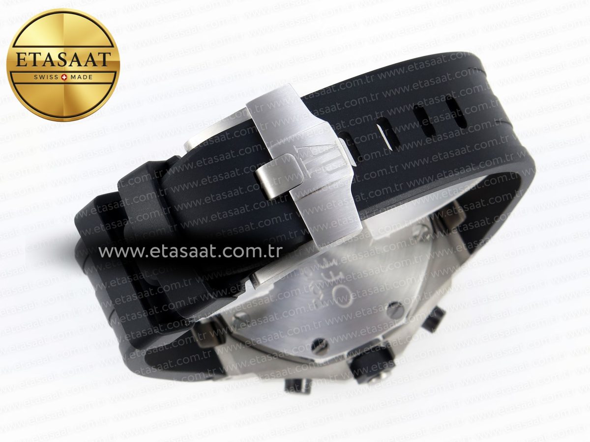 Audemars Piguet Black Dial White Markers on Black A7750 - Görsel 17