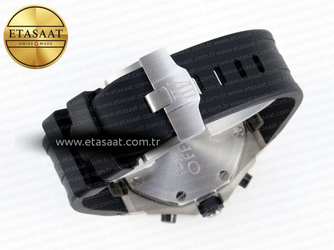 Royal Oak Offshore 42mm SS APF 1:1 Best Edition Black Dial White Markers on Black Rubber Strap A7750 - Görsel 17