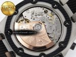 Royal Oak Offshore 42mm SS APF 1:1 Best Edition Black Dial White Markers on Black Rubber Strap A7750 - Görsel 21