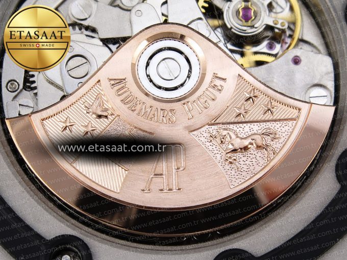 Royal Oak Offshore 42mm SS APF 1:1 Best Edition Black Dial White Markers on Black Rubber Strap A7750 - Görsel 22