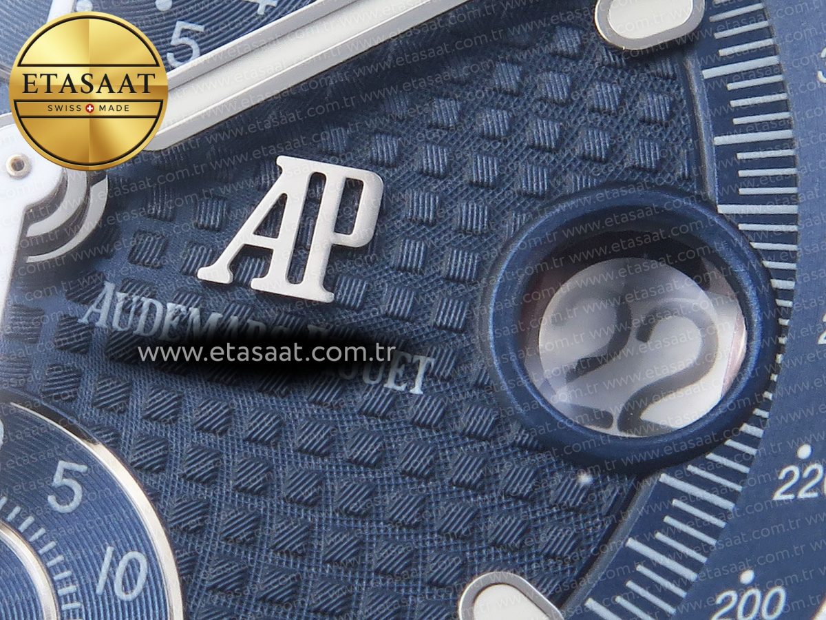 Audemars Piguet  BLUE DIAL ON SS BRACELET A4404 - Görsel 10