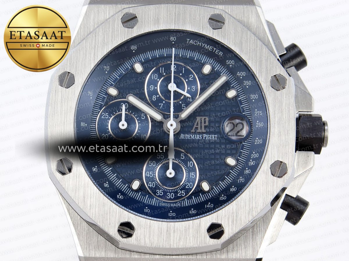 Audemars Piguet  BLUE DIAL ON SS BRACELET A4404 - Görsel 4