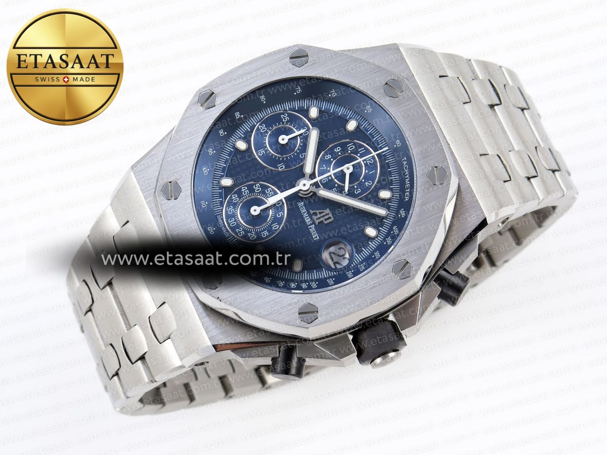 Audemars Piguet  BLUE DIAL ON SS BRACELET A4404 - Görsel 6