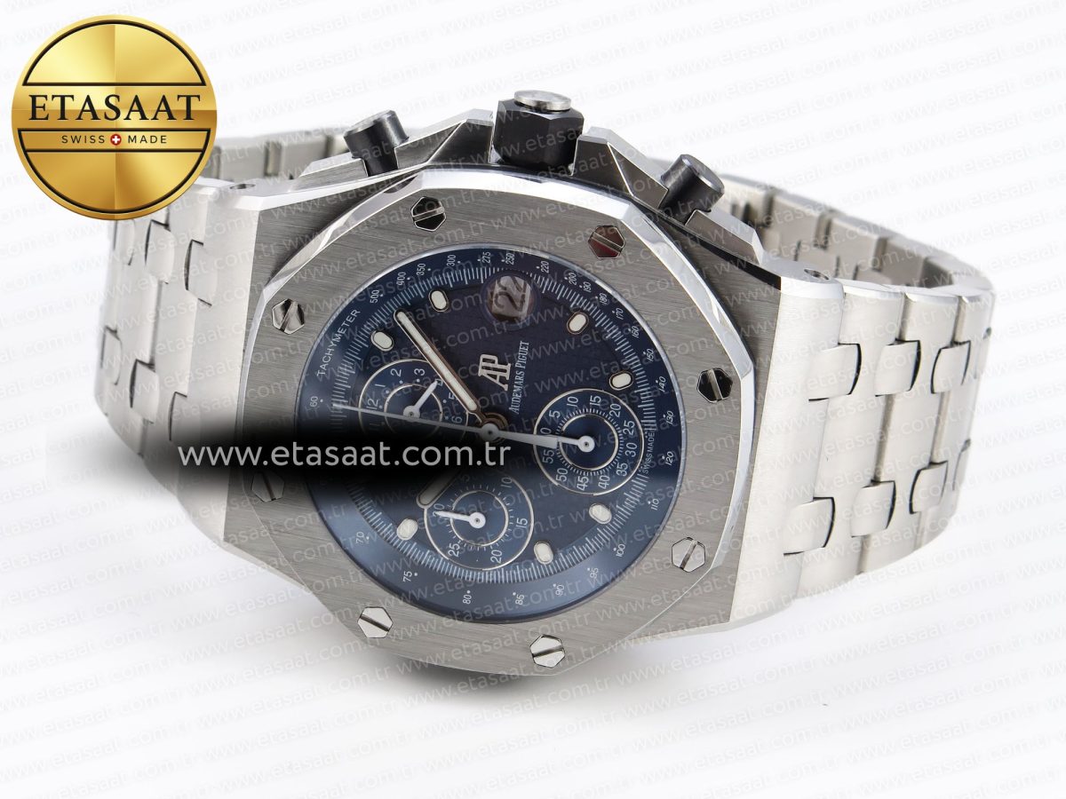 Audemars Piguet  BLUE DIAL ON SS BRACELET A4404 - Görsel 7