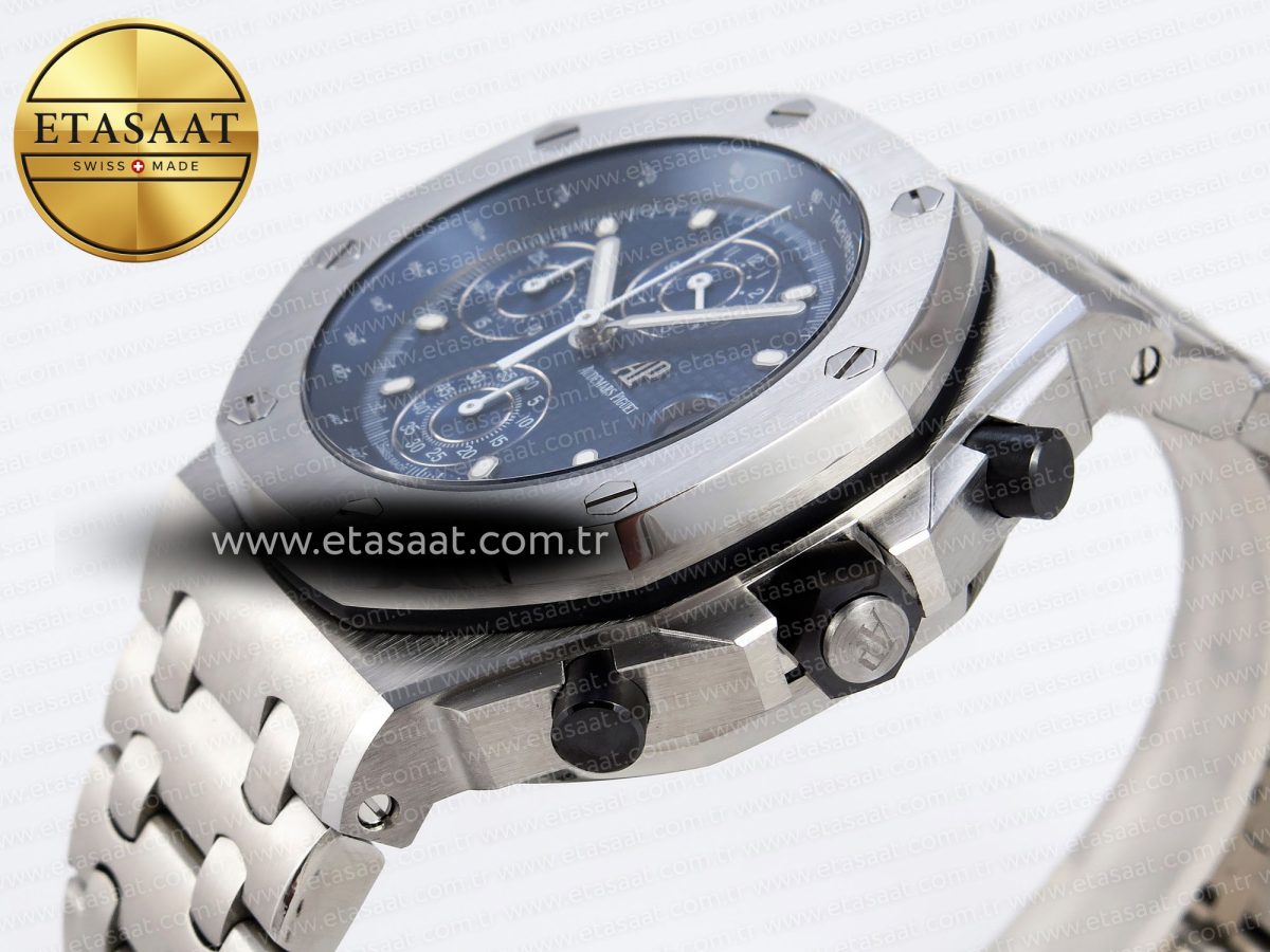 Audemars Piguet  BLUE DIAL ON SS BRACELET A4404 - Görsel 8
