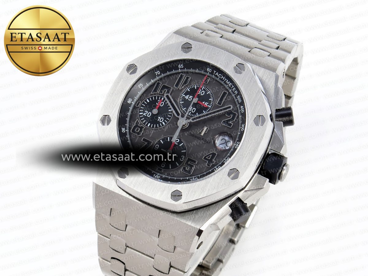 Audemars Piguet Gray Dial Black Markers on SS A7750 - Görsel 1